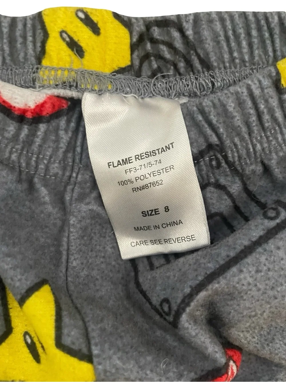 Nintendo Gray Super Mario Fleece Pajama Set with Red, Yellow & White Accents